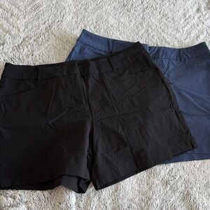 Women's Golf Black and Blue Shorts 5 inch inseam BUNDLE